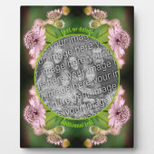 繊細な花が自分の写真を作成 フォトプラーク (正面)