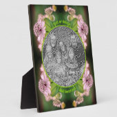 繊細な花が自分の写真を作成 フォトプラーク (側面)