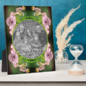 繊細な花が自分の写真を作成 フォトプラーク (側面)