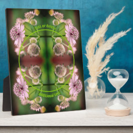 繊細な花が自分の写真を作成 フォトプラーク