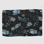 繊細な花とペイズリーの模様 ゴルフタオル (横)