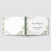 繊細な花とユーカリ葉 ゲストブック (全面)