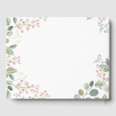 繊細な花とユーカリ葉 ゲストブック (裏面)