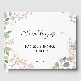 繊細な花とユーカリ葉 ゲストブック