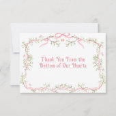 繊細な花と優雅な緑 サンキューカード (正面)