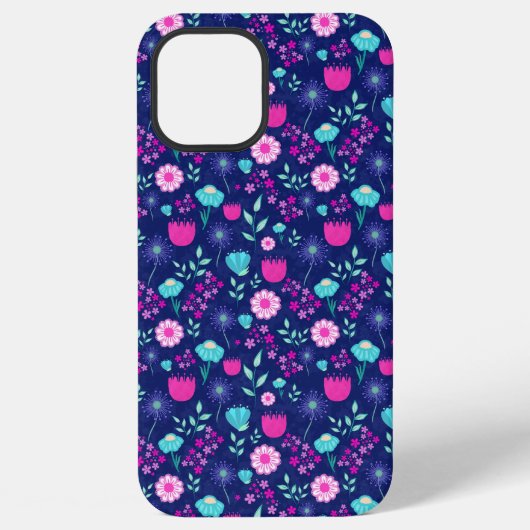 繊細な花と植物のディテール iPhoneケース (裏面)