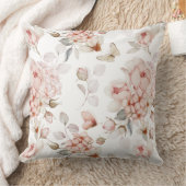 繊細な花と蝶 クッション (ブランケット)