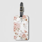 繊細な花と蝶 ラゲッジタグ (正面縦)
