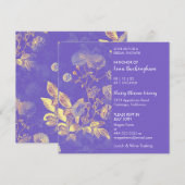 繊細な花のウェディングシャワー招待状 招待状 (正面/裏面)