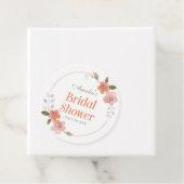 繊細な花のオレンジ色のブライダルシャワー フェイバータグ (インサイチュ)