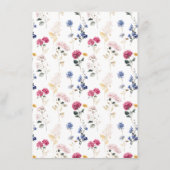 繊細な花のカリグラフィーイニシャルクレストエレガント メニュー (裏面)