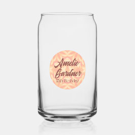 繊細な花のカレイドスコープ ピンク 黄色 形 ガラス缶