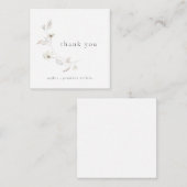 繊細な花のサンキューカード ノートカード (正面/裏面)