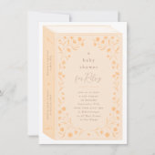 繊細な花のストーリーブックベイビーシャワー 招待状 (正面)