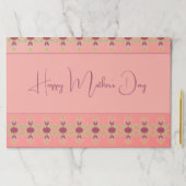 繊細な花のパターンアクセント付き紙ランチョンマット ペーパーパッド (インサイチュ)