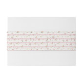 繊細な花のパターン – 招待状用帯 招待状ベリーバンド (裏面例)