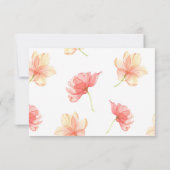 繊細な花の写真 セーブ・ザ・デート 案内状 (裏面)