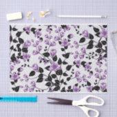 繊細な花の大量薄紫 薄葉紙 (クラフト)