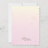 繊細な花の宗教的招待状 招待状 (裏面)