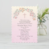 繊細な花の宗教的招待状 招待状 (スタンド正面)