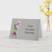 繊細な花の心のこもったお悔やみのカード カード (黄色い花)