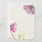 繊細な花の招待状 招待状 (裏面)