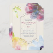 繊細な花の招待状 招待状 (正面/裏面)