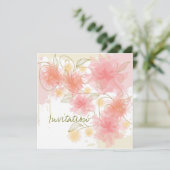 繊細な花の招待状 招待状 (スタンド正面)