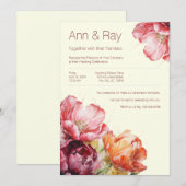 繊細な花の招待状 招待状 (正面/裏面)