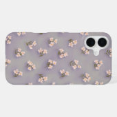 繊細な花の散りばめ iPhoneケース (裏面横)