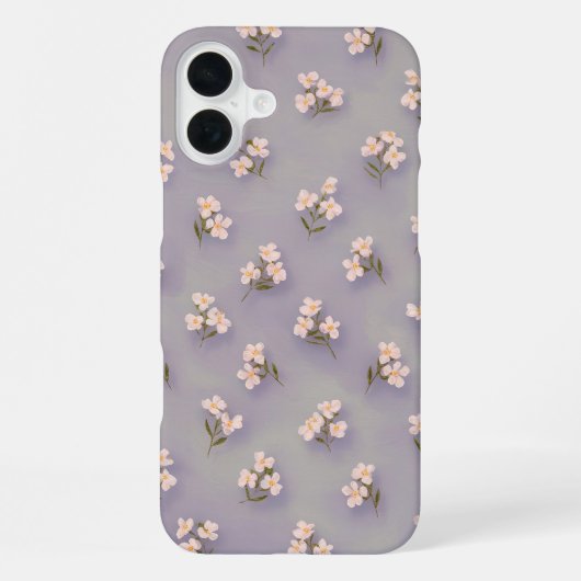 繊細な花の散りばめ iPhoneケース (裏面)