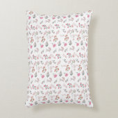 繊細な花の模様プリント アクセントクッション (正面(垂直))