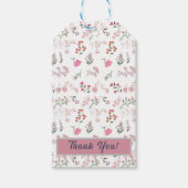 繊細な花の模様プリント ギフトタグ (正面)