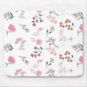 繊細な花の模様プリント マウスパッド (正面)