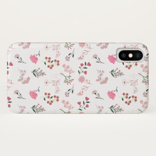 繊細な花の模様プリント Case-Mate iPhoneケース (裏面(横))