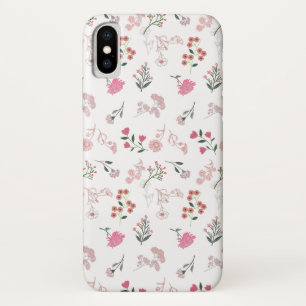 繊細な花の模様プリント iPhone X ケース