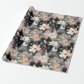 繊細な花の模様 ラッピングペーパー (アンロールド)