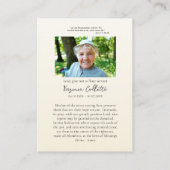 繊細な花の正教追悼祈祷カード プレイスカード (裏面)