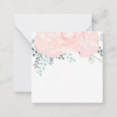 繊細な花の水彩画 ノートカード (裏面)