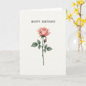 繊細な花の誕生日カード カード (黄色い花)