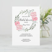 繊細な花の輪, ピンクの芍薬 招待状 (スタンド正面)