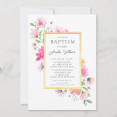 繊細な花びらの洗礼 招待状 (正面)