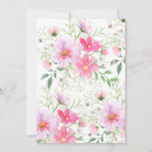 繊細な花びらの洗礼 招待状 (裏面)