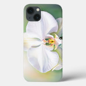 繊細な花びらを持つ水色の白い蘭 Case-Mate iPhoneケース (裏面)