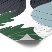 繊細な花を手で描いたシームレスなパターン。 ポスター (角)