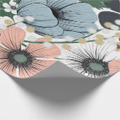 繊細な花を手で描いたシームレスなパターン。 ラッピングペーパー (角)