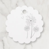 繊細な花イラストレーション フェイバータグ (裏面)