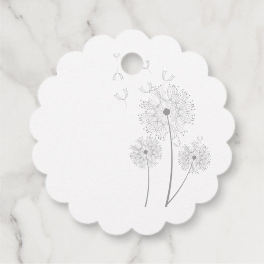 繊細な花イラストレーション フェイバータグ (裏面)