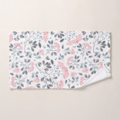 繊細な花シームレスなパターン バスタオルセット (ハンドタオル)