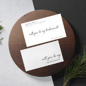 「繊細な花嫁の伴娘にお願いします」カード 招待状